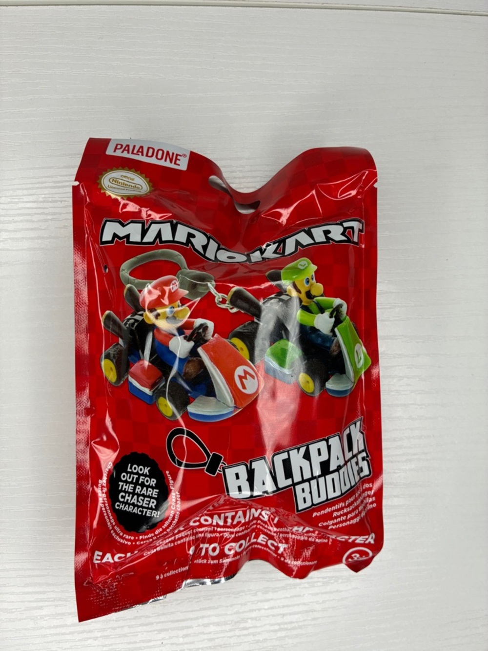 Paladone Mario Kart Red Backpack Buddy Keychain - Red Mario & Green Luigi